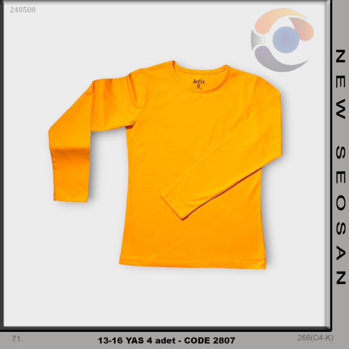 SWEAT TEK UST  UNISEX 13-16 YAS 4 adet